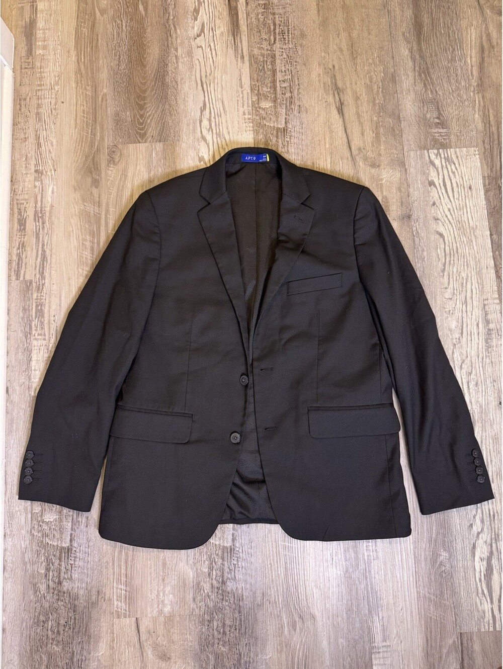 APT. 9 Men’s 40S Black Slim Fit Blazer Suit Jacket 2 Button Formal